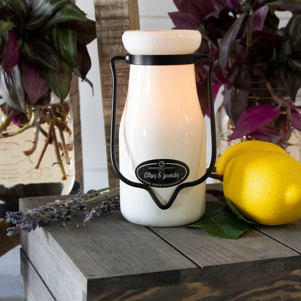 Milk Bottle Candle -Citrus and Lavender